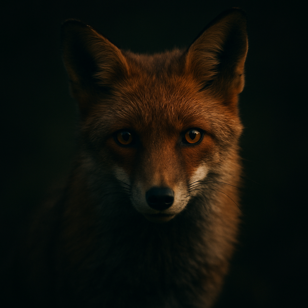 Close-up portrait of a red fox at dusk — DGS fox control