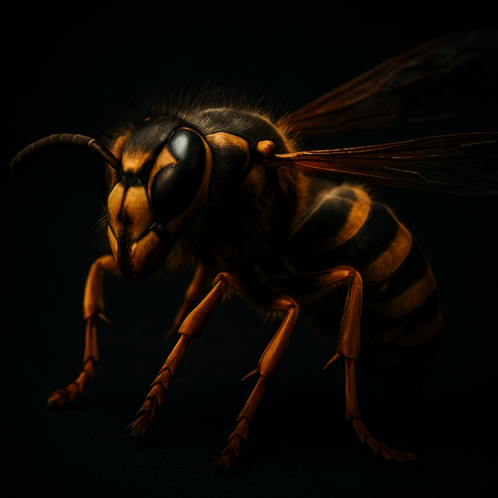 Macro close-up of a wasp — DGS wasp and hornet nest treatment